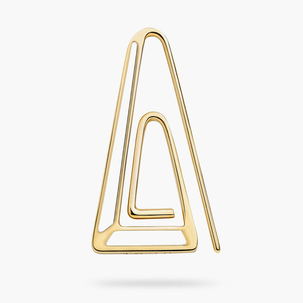 Mono Paperclip earring in white gold