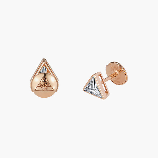 Mono Paperclip earring in white gold