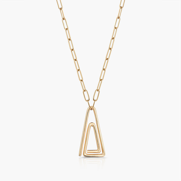 Mono Paperclip earring in white gold