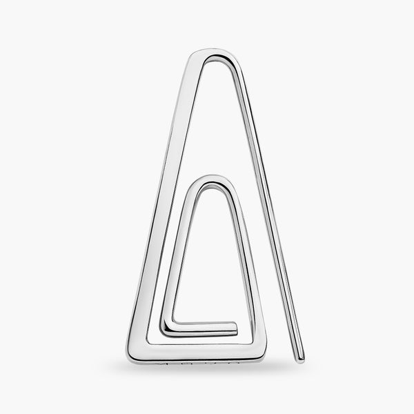 Mono Paperclip earring in white gold