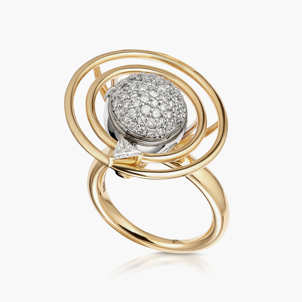 Mono Paperclip earring in white gold