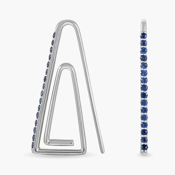 Mono Paperclip earring in white gold