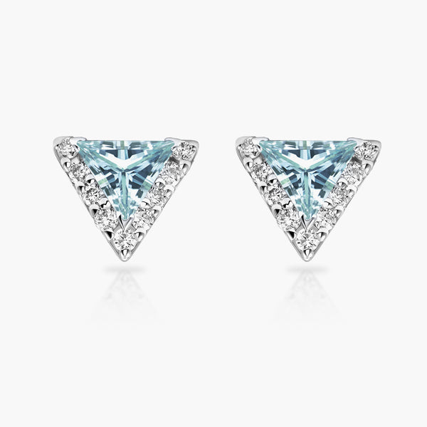 Mono Paperclip earring in white gold