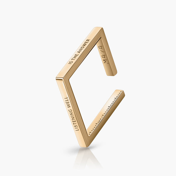 Mono Paperclip earring in white gold