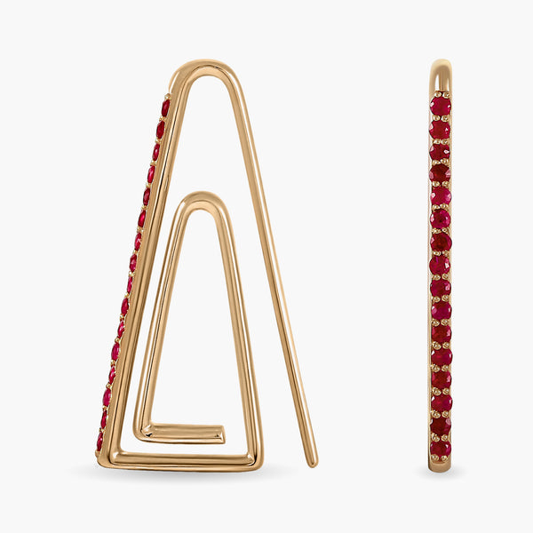 Mono Paperclip earring in white gold