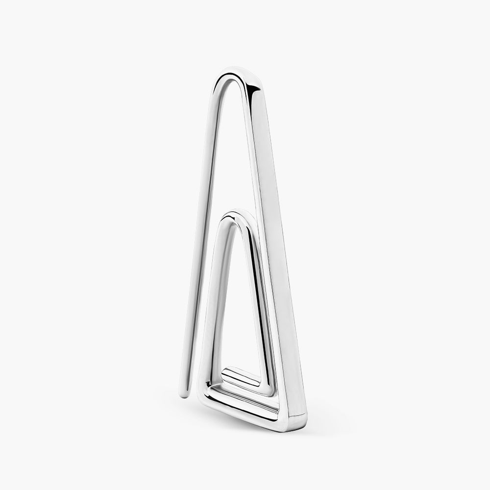 Mono Paperclip earring in white gold