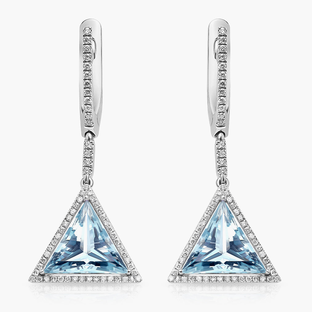 Mono Paperclip earring in white gold