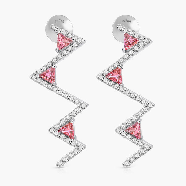 Mono Paperclip earring in white gold