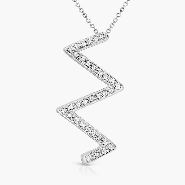 Mono Paperclip earring in white gold