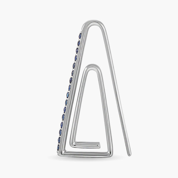 Mono Paperclip earring in white gold